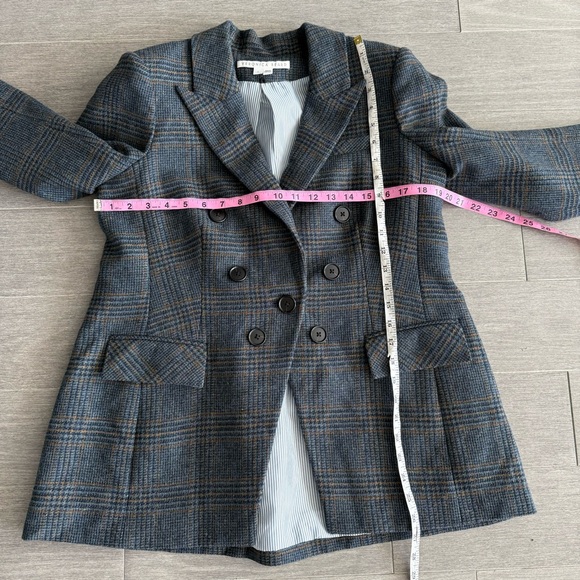 Veronica Beard Yareli Dickey Jacket in Navy Multi Size 4 Plaid Jacket Academia - Picture 13 of 16